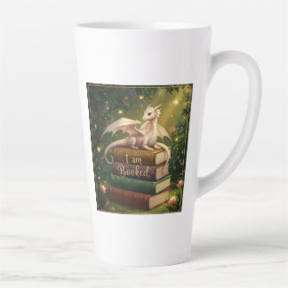Taza De Café Latte Dragon on books - Latte Mok