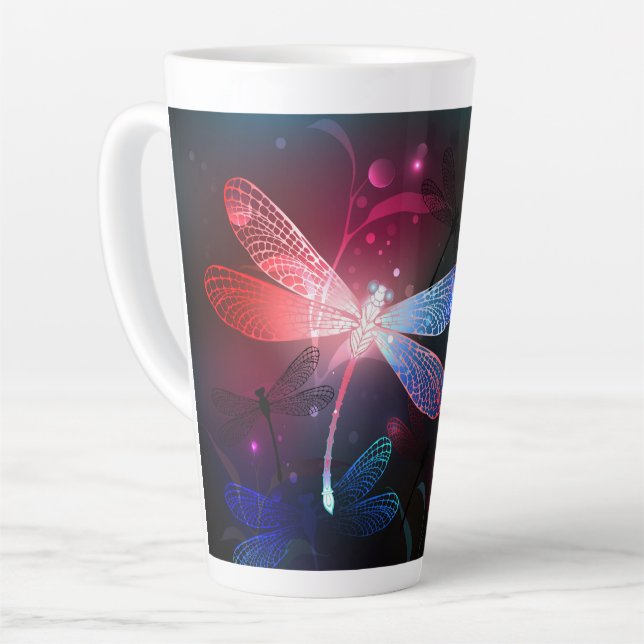Taza De Café Latte Dragón rojo (Ángulo izquierdo)