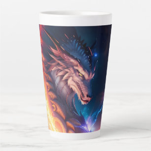 Taza De Café Latte Dragon Scape Fire Night