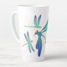 Taza De Café Latte Dragonflies