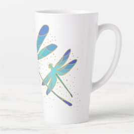 Taza De Café Latte Dragonflies