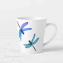 Taza De Café Latte Dragonflies Latte Mug