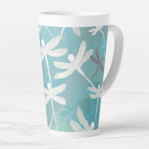 Taza De Café Latte Dragonflies Latte Mug