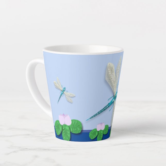 Taza De Café Latte Dragonismo azul (Ángulo izquierdo)