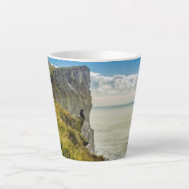 Taza De Café Latte Dramático paisaje marino nórdico Latrabjarg Cliffs