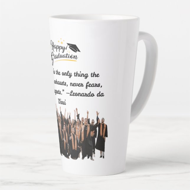 Taza De Café Latte Dreams Take Flight blanco (Ángulo derecho)