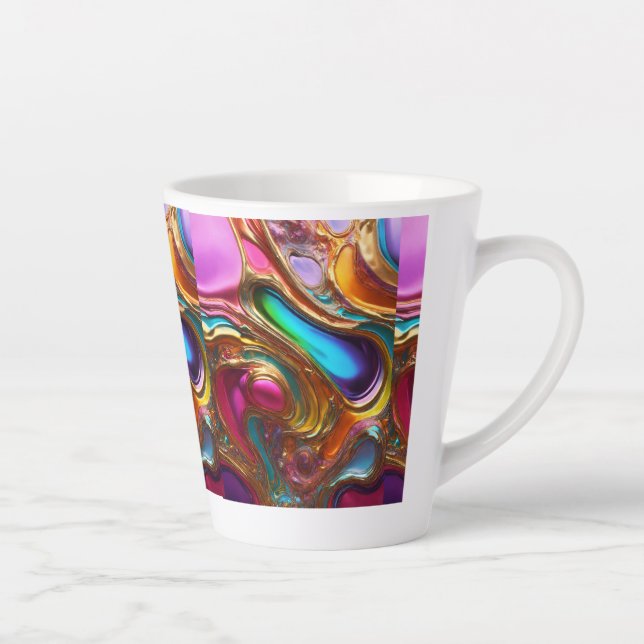 Taza De Café Latte Dreamy Colorful Latte Mug (Derecha)