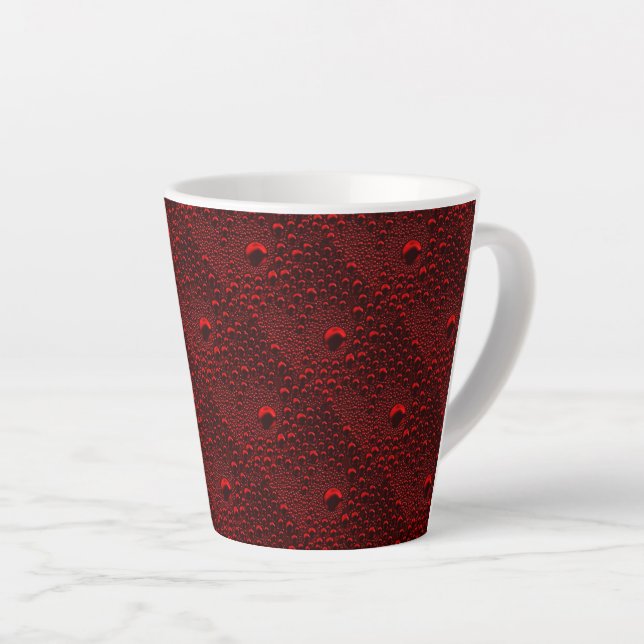Taza De Café Latte Drogas de agua en Crimson Metalizado (Ángulo derecho)