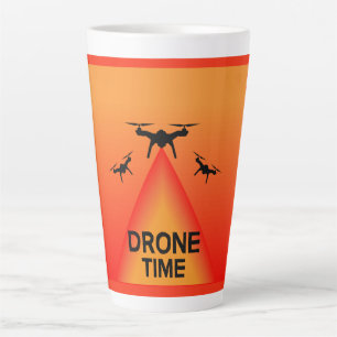 Taza De Café Latte Dron de Hobbysta   Piloto de drones   Fotografía  