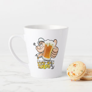 Taza De Café Latte Drunken Sailor   Latte Mug