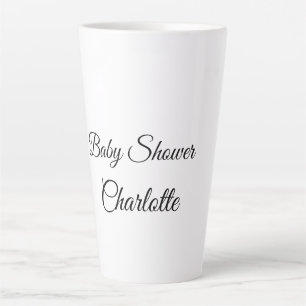 TAZA DE CAFÉ LATTE DUCHA DE BEBÉ SIMPLE MINIMALISTA.CUTIE AGREGAR NOM