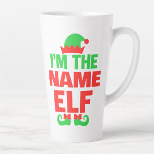 Taza De Café Latte Duende de Navidad Personalizado