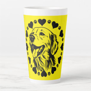 Taza De Café Latte Dueño del perro de Golden Retriever