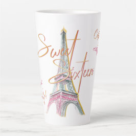 Taza De Café Latte Dulce 16 Ooh La Paris Torre Eiffel Personalizado