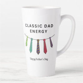 Taza De Café Latte Dulce del Día del Padre de la Energía de Papá Clás