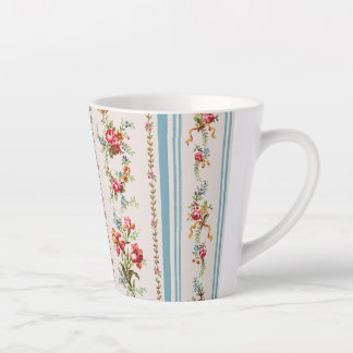 Taza De Café Latte Dulce Floral de los años 40