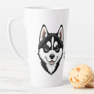 Taza De Café Latte Dulce Husky Puppy Siberian
