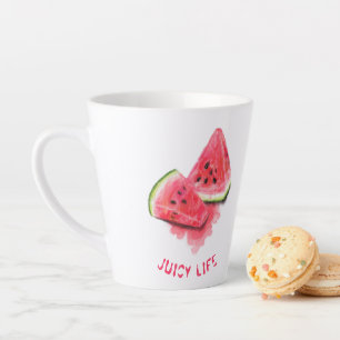Taza De Café Latte Dulce Rojo Juicy Watermelon Latte Mug