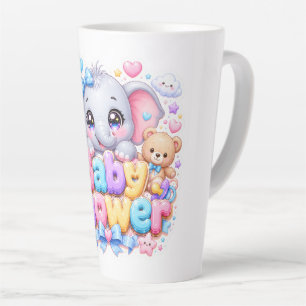 Taza De Café Latte Dulce y Kawaii Elefante de Pastel Rosa Teddy para