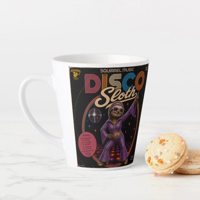 Taza De Café Latte Dúo de Perezoso Disco (In situ)