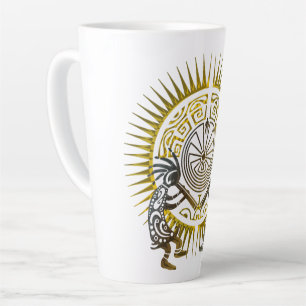 Taza De Café Latte Dúo Kokopelli - Hombre En El Maze - Sol 1