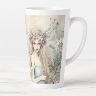 Taza De Café Latte Dusty Blue Fairy (matching journal available)