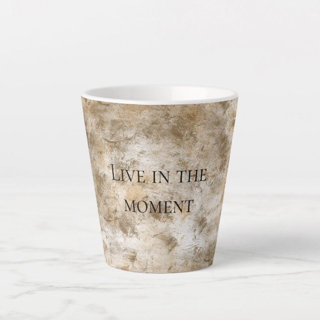 Taza De Café Latte Earthy Brown Cream Sand (Anverso)