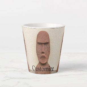 Taza De Café Latte Easter Island Moai Head Thunder_Cove
