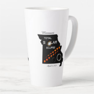 Taza De Café Latte Eclipse solar de Missouri Latte Mug