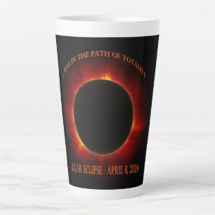 Taza De Café Latte Eclipse solar total