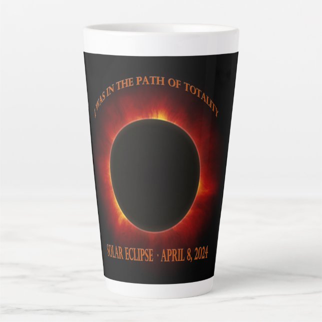 Taza De Café Latte Eclipse solar total (Anverso)