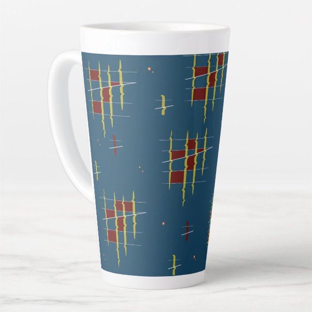 Taza De Café Latte Ecos de geometría (Ángulo izquierdo)