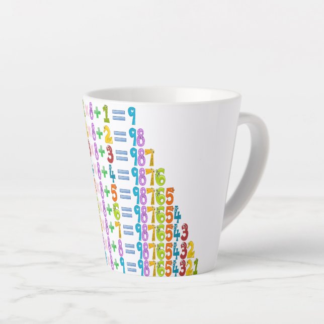 Taza De Café Latte Ecuaciones de matemáticas divertidas más frías (Ángulo derecho)
