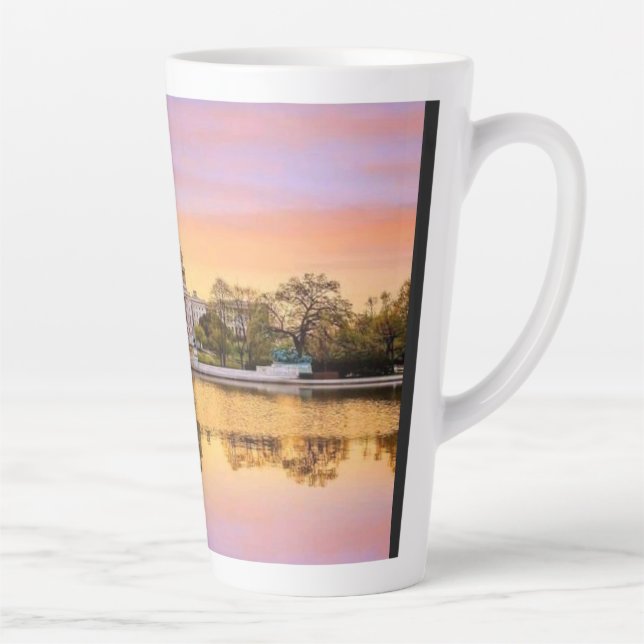 Taza De Café Latte Edificio del Capitolio de EE. UU. en Washington DC (Derecha)