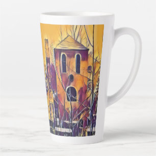 TAZA DE CAFÉ LATTE EDIFICIO INGLÉS VICTORIANO