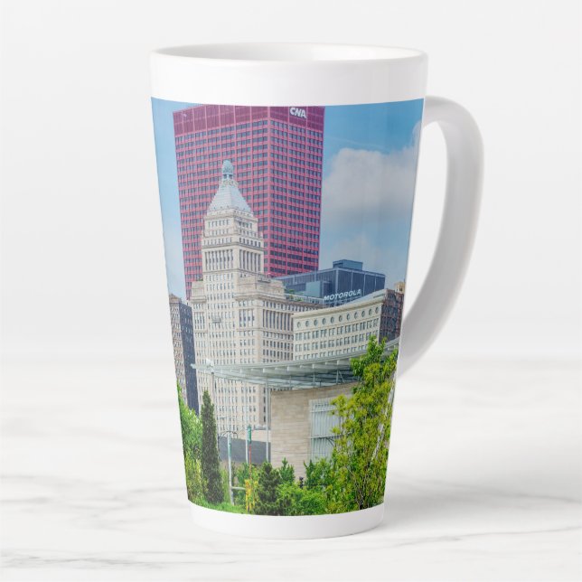 Taza De Café Latte Edificios De Chicago (Ángulo derecho)