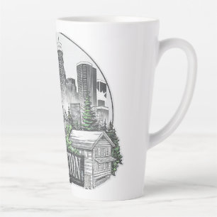 Taza De Café Latte Edmonton City Canada