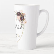 Éducatrice Floral Watercolor Latte Mug