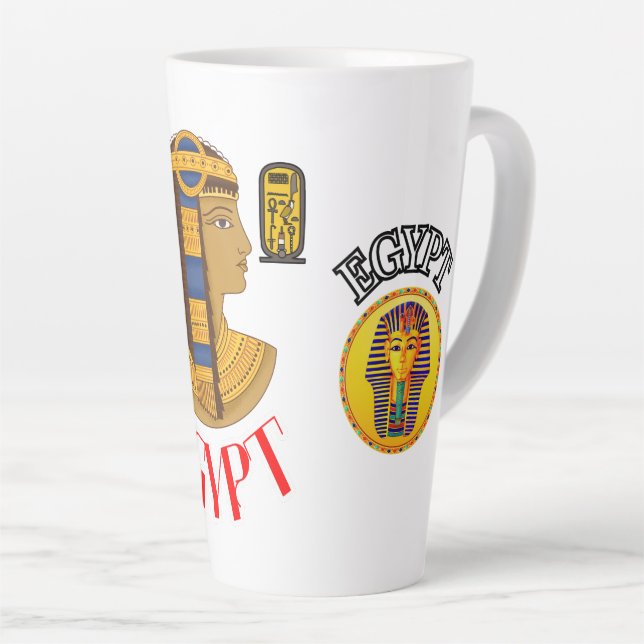 TAZA DE CAFÉ LATTE EGIPTO (Ángulo derecho)