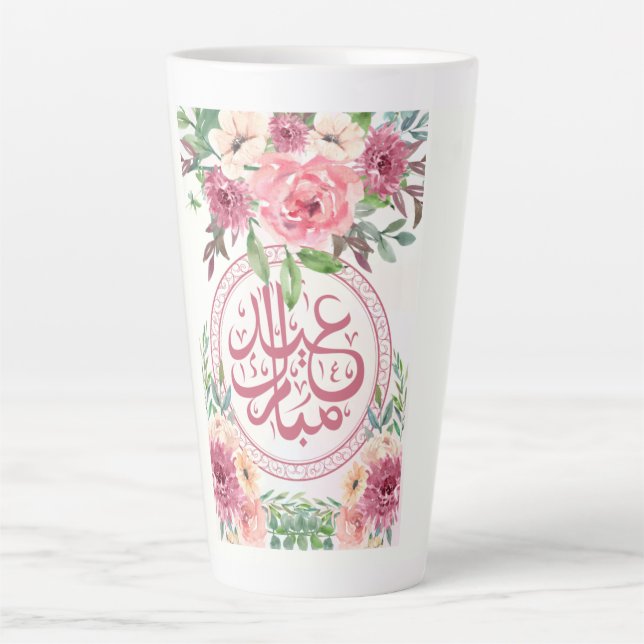 TAZA DE CAFÉ LATTE EID AL ADHA ARABIC GREETING MUG (Anverso)