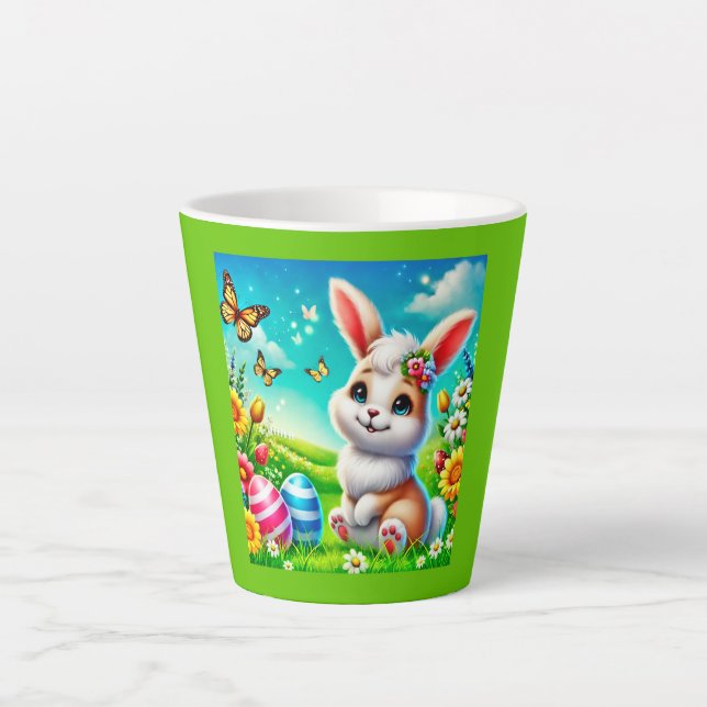 Taza De Café Latte Ein glücklicher Hasse (Anverso)