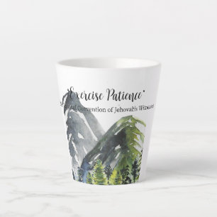 Taza De Café Latte "Ejercitar la paciencia" Pequeña Mug Latte