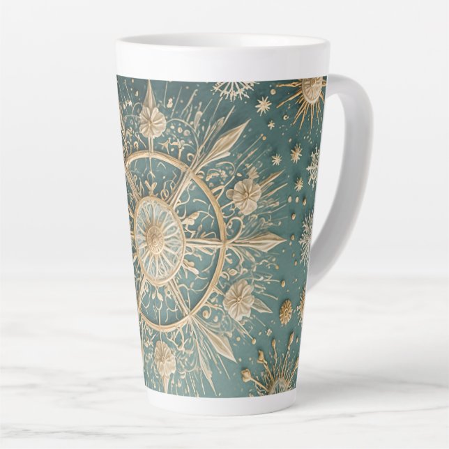 Taza De Café Latte El abrazo dorado del invierno: una serenata de cop (Ángulo derecho)