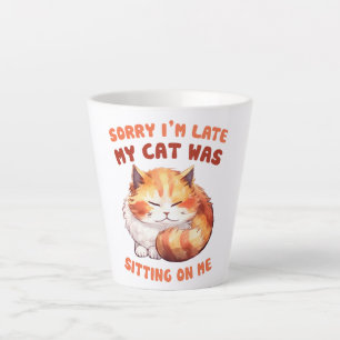 Taza De Café Latte El Adorable Naranja Tabby Cat - Lo siento, estoy a