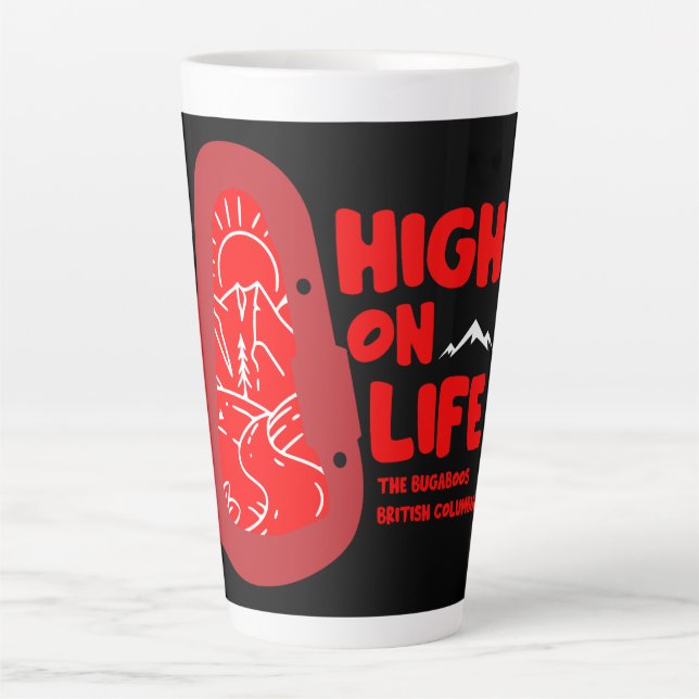 Taza De Café Latte El alpinismo de Bugaboos en Canadá (Anverso)
