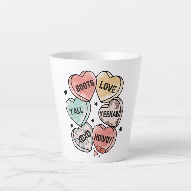 Taza De Café Latte El amor de los vaqueros | De temática occidental (Anverso)