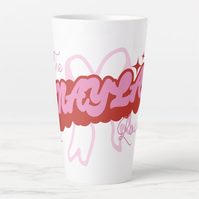 Taza De Café Latte El amor de NAYLA (Anverso)
