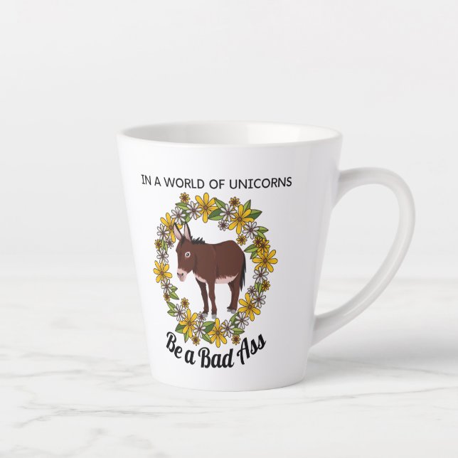 Taza De Café Latte El amor del burro: Coffee Mug (Derecha)