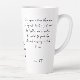 Taza De Café Latte El amor es xoxo dulce de San Valentín
