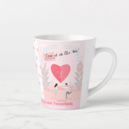 Taza De Café Latte "¡El amor está en el aire!" Aniversario de la pare